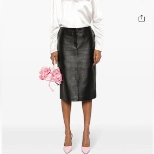 NWT Magda Butrym leather pencil skirt